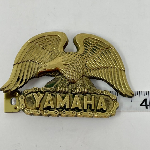 Collectable 1980s Yamaha Solid Brass Eagle Belt Buckle - Picture 9 of 10